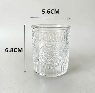 Vintage Sunflower Glass Tealight Candle Holder