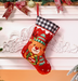 20cm Cartoon Christmas Stocking Gift Bag Santa Snowman Holiday Candy Hanging Decoration