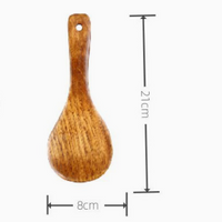 Natural Wooden Cooking Spatula Nonstick Pan Friendly Kitchen Stir Fry Utensil