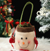 Christmas Plush Candy Gift Bag Cute Santa Snowman Reindeer Holiday Treat Basket