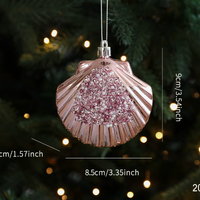 Pink Candy Christmas Tree Ornament Glitter Donut Ice Cream Gift Box Decoration