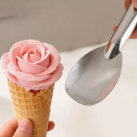 Aluminum Ice Cream Scoop, One Piece Metal Gelato Spoon