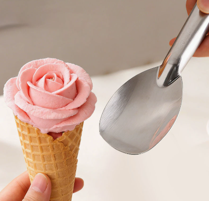 Aluminum Ice Cream Scoop, One Piece Metal Gelato Spoon