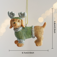Christmas Dachshund Dog Hanging Ornament