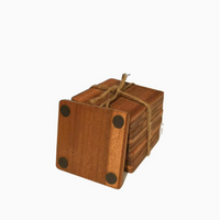 Acacia Wood Coaster Heat Resistant Mug Mat 10×10cm
