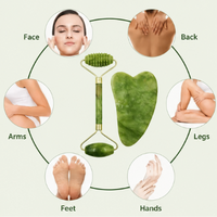 Jade Beauty Tool Gua Sha Board Massager Face Body Scraping Crystal Stone Roller Massage Tool