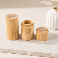 Bamboo Dental Floss Container – Portable Bamboo Floss Pick Storage Box Eco-Friendly Holder
