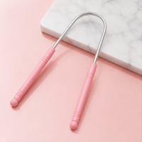 U-Shaped Tongue Scraper Stainless Steel Oral Cleaner Tongue Brush Bad Breath Remover