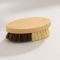 Double Color Oval Vegetable Brush – Wooden Produce Cleaning Scrubber for Fruit