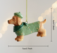 Christmas Dachshund Dog Hanging Ornament