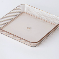 Square Glass Snack Serving Plate