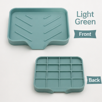 Silicone Sloped Soap Dish Holder – No-Drilling Drainage Storage Tray – Non-Slip Anti-Skid Soap Box