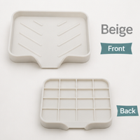 Silicone Sloped Soap Dish Holder – No-Drilling Drainage Storage Tray – Non-Slip Anti-Skid Soap Box