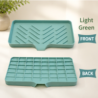 Silicone Sloped Soap Dish Holder – No-Drilling Drainage Storage Tray – Non-Slip Anti-Skid Soap Box