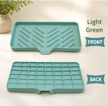 Silicone Sloped Soap Dish Holder – No-Drilling Drainage Storage Tray – Non-Slip Anti-Skid Soap Box