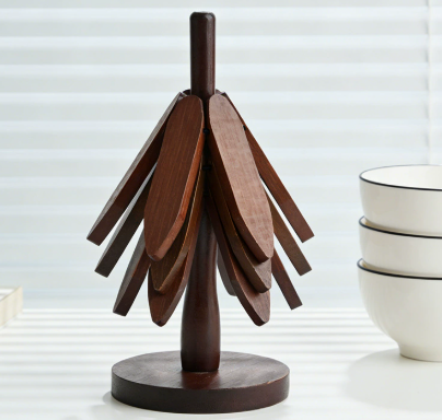 Tree-Shaped Heat Resistant Trivet Set