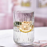 Vintage Embossed Glass Goblet with Elegant Stemmed Base