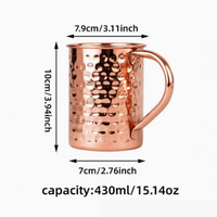 304 Stainless Steel Copper Plated Moscow Mule Mug