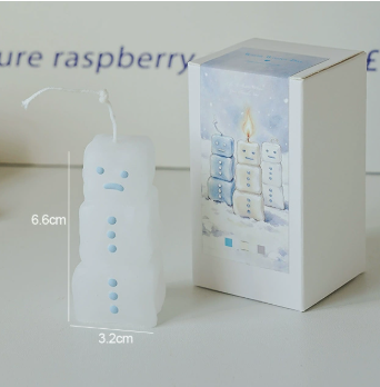 Cute Snowman Shaped Scented Candle Christmas Decorative Holiday Gift