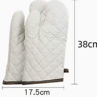 White Microwave Baking Heat Resistant Gloves Kitchen Cooking