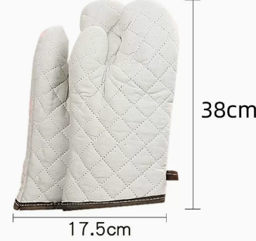 White Microwave Baking Heat Resistant Gloves Kitchen Cooking