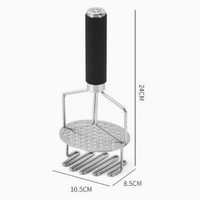 Stainless Steel Double Layer Potato Masher with Ergonomic Handle