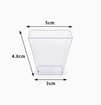 2 oz Disposable Square Plastic Cups
