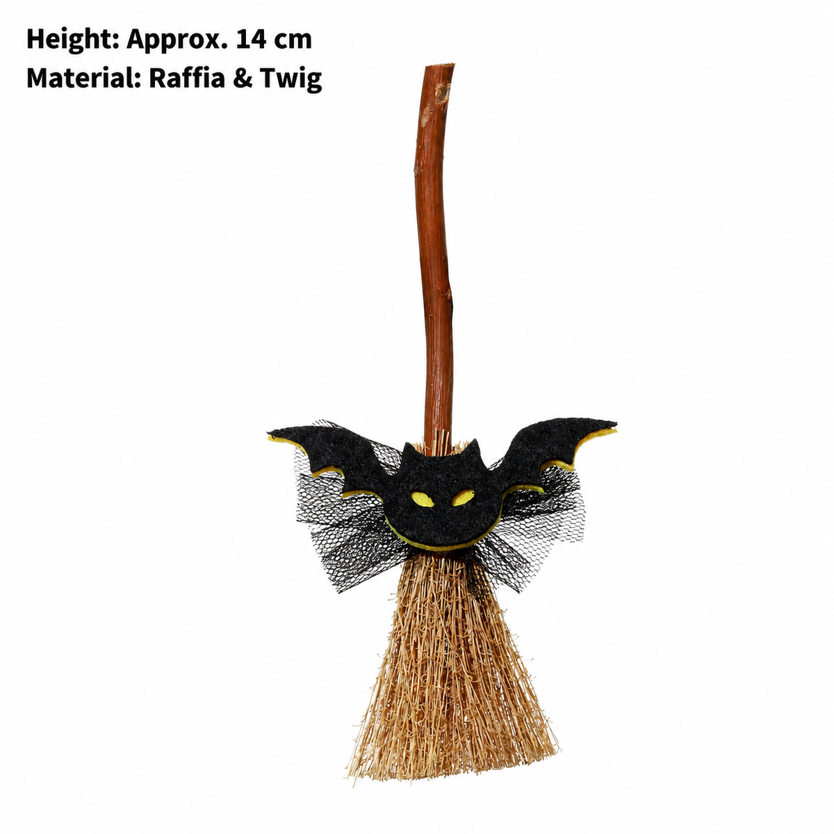 20-Piece Mini Raffia Broom Decorations