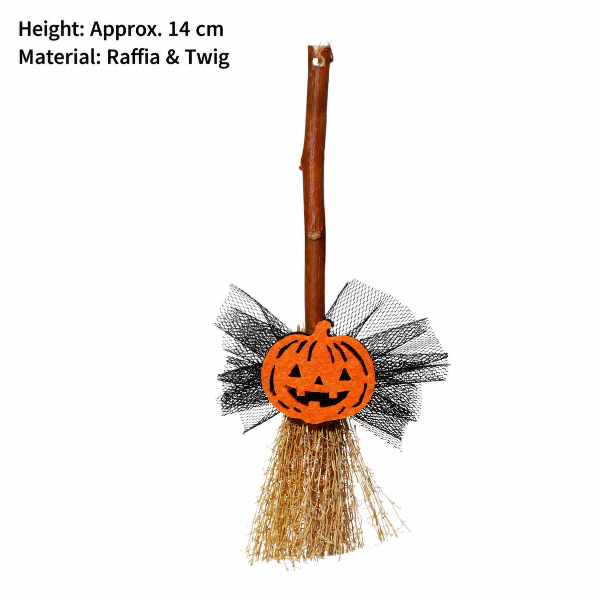 20-Piece Mini Raffia Broom Decorations