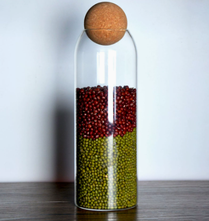 Transparent Glass Storage Jar