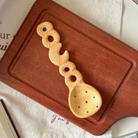 Ceramic Polka Dot Dessert Mixing Spoon Decorative Cream Stirring Spoon