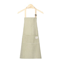 Cotton Linen Apron for Women, Cute Sleeveless Kitchen Smock with Front Pocket