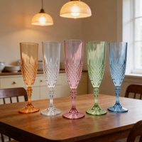 Vintage Crystal Style Champagne Flute Glass