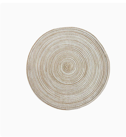 Round Linen Blend Placemat & Coaster 30cm