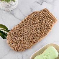 Jute Body Scrub Glove Exfoliating Washcloth Deep Cleansing Bath Mitt Skin Massage Strong Dirt Removal