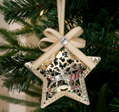 Rustic Star Christmas Tree Ornament