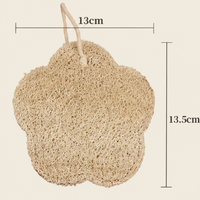 Natural Loofah Bath Scrubber – Cartoon Shower Sponge with Hanging Strap, Exfoliating Body Wash Pad for Adults & Kids