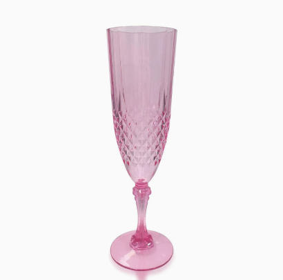 Vintage Crystal Style Champagne Flute Glass