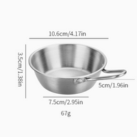 304 Stainless Steel Rice Wine Bowl with Handle