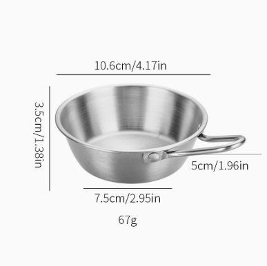 304 Stainless Steel Rice Wine Bowl with Handle