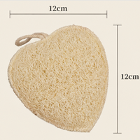 Natural Loofah Bath Scrubber – Cartoon Shower Sponge with Hanging Strap, Exfoliating Body Wash Pad for Adults & Kids