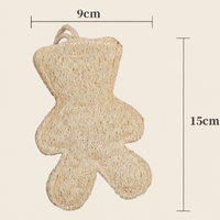 Natural Loofah Bath Scrubber – Cartoon Shower Sponge with Hanging Strap, Exfoliating Body Wash Pad for Adults & Kids