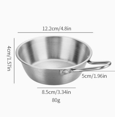 304 Stainless Steel Rice Wine Bowl with Handle