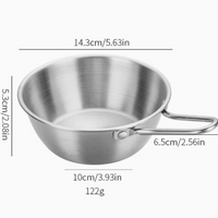304 Stainless Steel Rice Wine Bowl with Handle