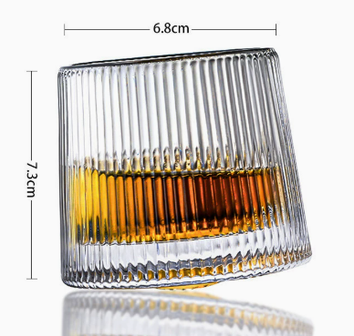 360 Degree Rotating   Glass Crystal Style Cup