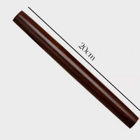 Ebony Wood Rolling Pin, Wooden Dough Roller for Wonton Wrappers