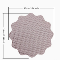 Textured Floral PU Leather Coaster Heat Resistant Table Mat