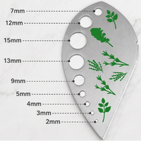Multi-Function Stainless Steel Herb Stripper with Hole Herb Leaf Remover Kitchen Tool