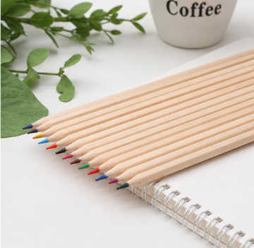 Wooden Barrel Colored Pencils for Kids Eco-Friendly Natural Wood Color Pencil Set for Drawing and Coloring