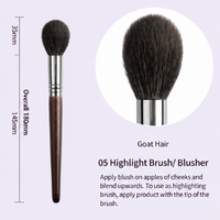 Professional Makeup Brush Set – Soft Wool Powder Brush, Blush Brush, Highlight Brush & Foundation Brush with Wooden Handle